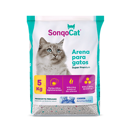 Homepage Arena Perlada Aroma Bebé Sonqo Cat 5kg