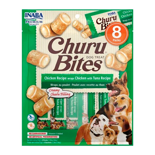 Churu Bites Snack para Perro Pollo con Atún 8 Unidades
