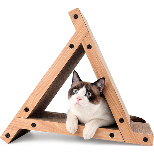La Mascota de Keli Rascador Triangular 360° para gatos