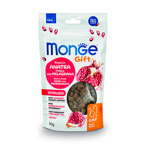 Monge Gift Cat Meat Minis Sterilised Pato con Granada 50Gr