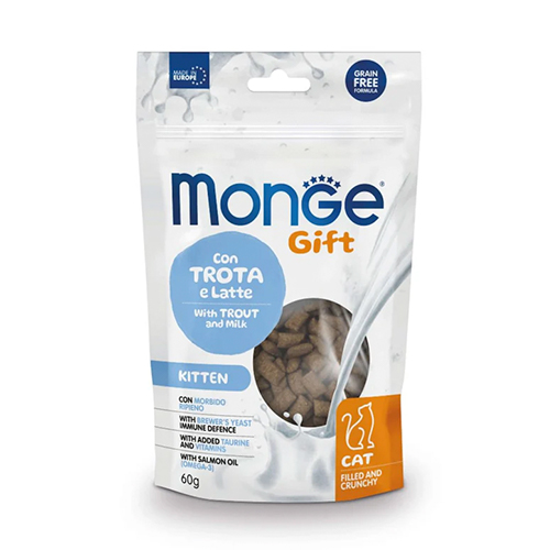 Monge Gift Kitten Filled and Crunchy Trucha con Leche 60Gr