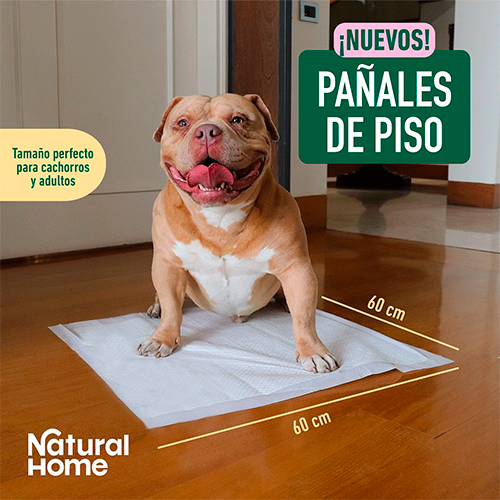 Natural Home Pañales de Piso 60x60cm de 24 Unidades