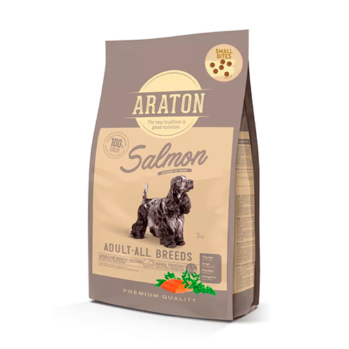 Araton Perro Adulto Small Bites Salmón 3Kg