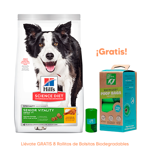 Hills SD Canine Adulto 1-6 Small Bites Cordero y Arroz 2Kg Hills SD Canine Adulto +7 Senior Vitality Pollo 5.7Kg