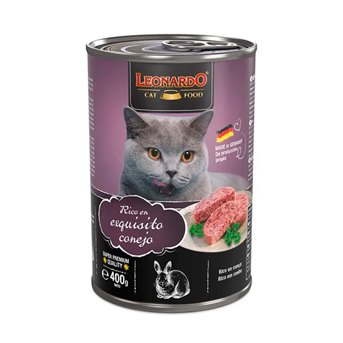 Leonardo Cat Lata Quality Selection Conejo 400gr