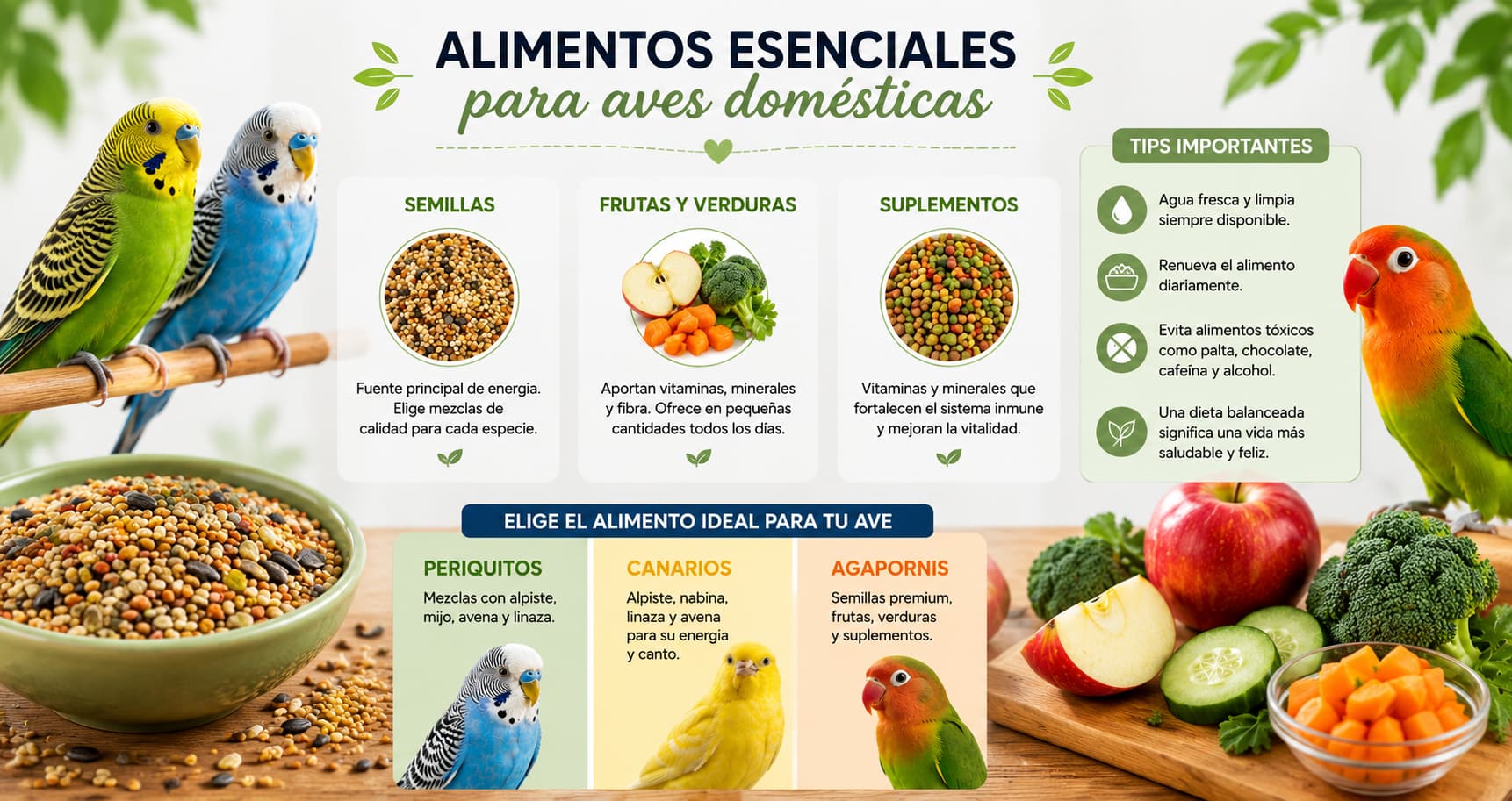 ¿Qué comen las aves domésticas? Los mejores alimentos para aves en Perú que comen las aves domesticas