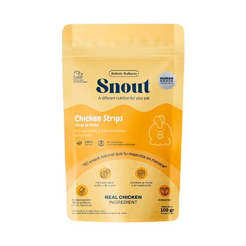 Snout Treats Chicken Strips Naturales 100Gr