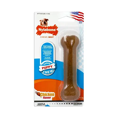 Nylabone Juguete Para Perro Puppy Chew Bone Chicken Regular