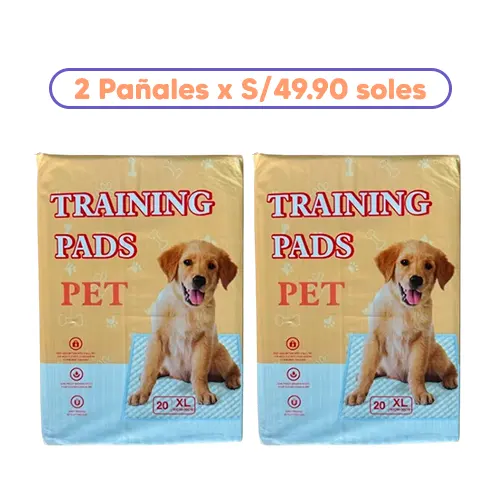 Promoción 2 Training Pads Extra Large 20 Unidades 60x90cm
