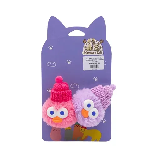 La Mascota de Keli Peluche Caritas con Gorro 2 Unidades