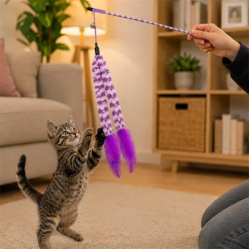 La Mascota de Keli Varita para Gato 3 Plumitas
