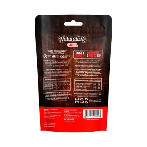 Naturalistic Grill Tasty Beef Burger With BBQ Grain Free 3 Unidades 120Gr