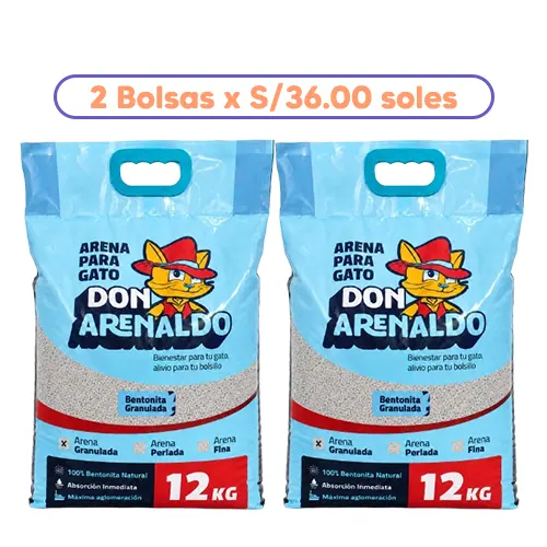 Promoción 2 Arenas Granulada Don Arenaldo 12Kg