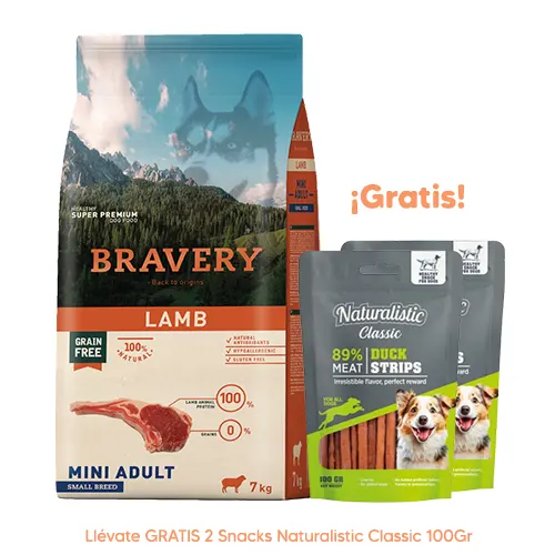 Bravery Perro Adulto Cordero Mini Small Breeds 7kg
