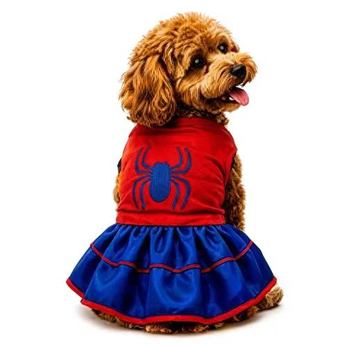 Mac Disfraz Vestido Spiderman para Mascota